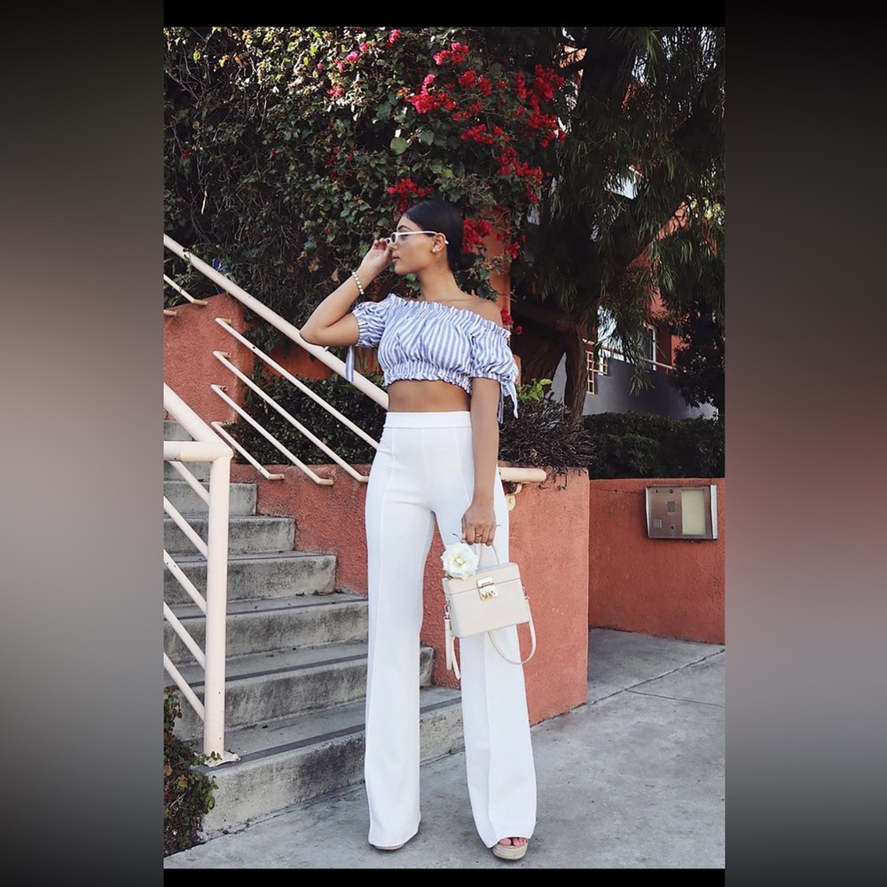Fashion Nova High Waisted Victoria Pant Extra Small XS White